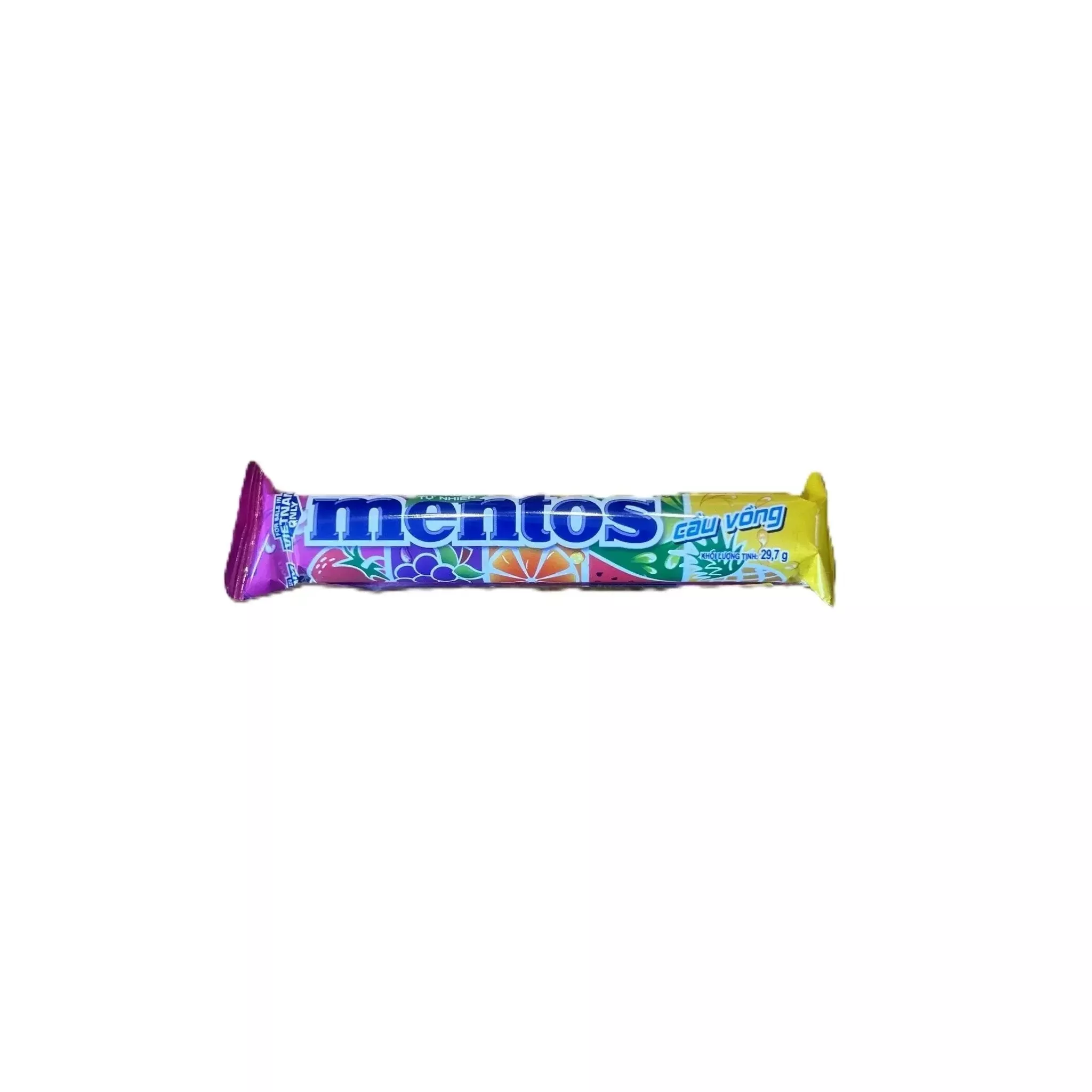 Mentos Rainbow Roll – Assorted Fruit Chewy Candy 38g (Vietnam)