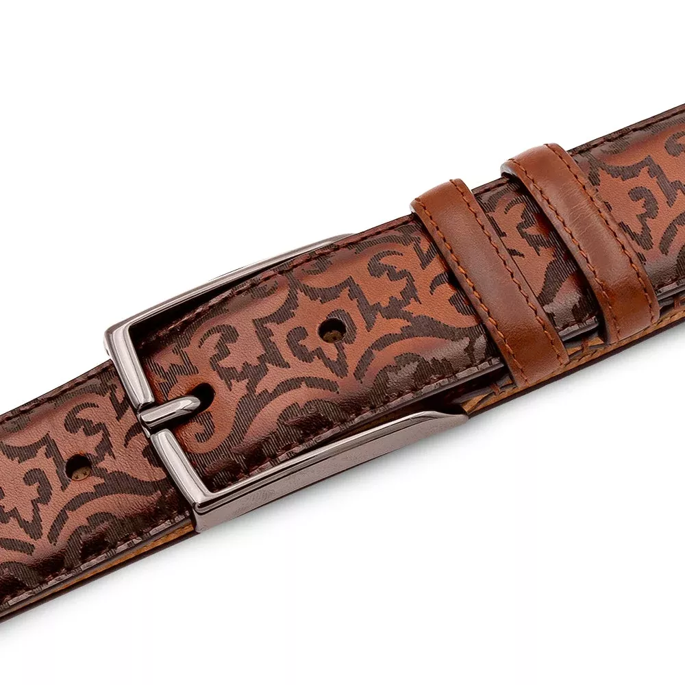Mezlan Laser-Print Calfskin Belt