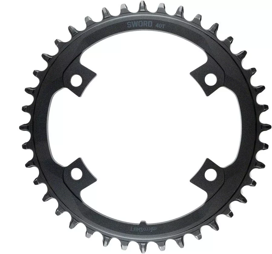 microSHIFT Sword Chainring - 40t 110 Asym BCD For 1x 9/10-Speed Black