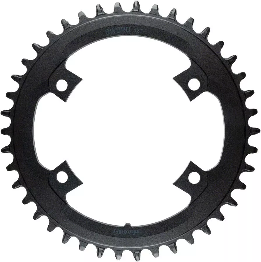 microSHIFT Sword Chainring - 42t 110 Asym BCD For 1x 9/10-Speed Black