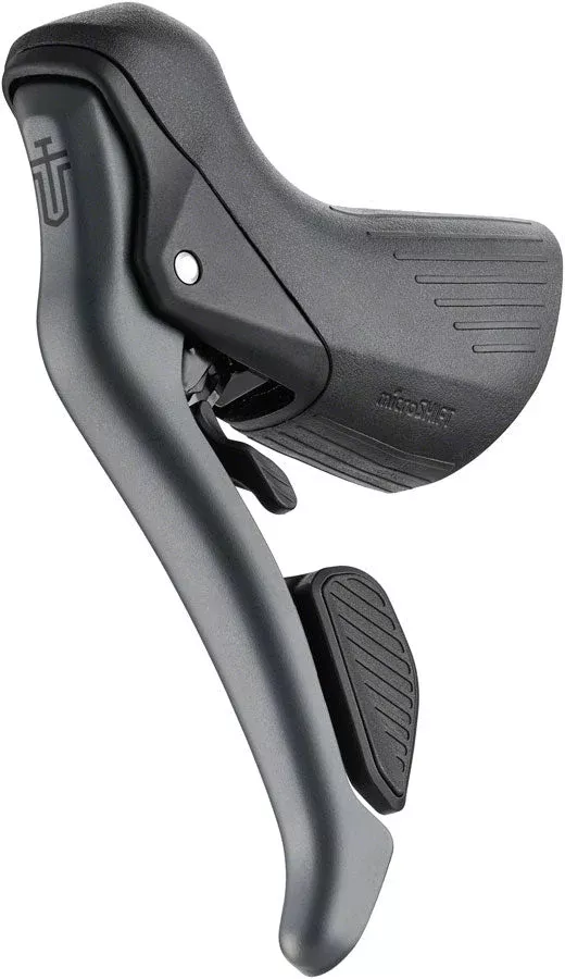 microSHIFT Sword Left Drop Bar Shifter/Brake Lever - Double Sword Compatible Gray Version B