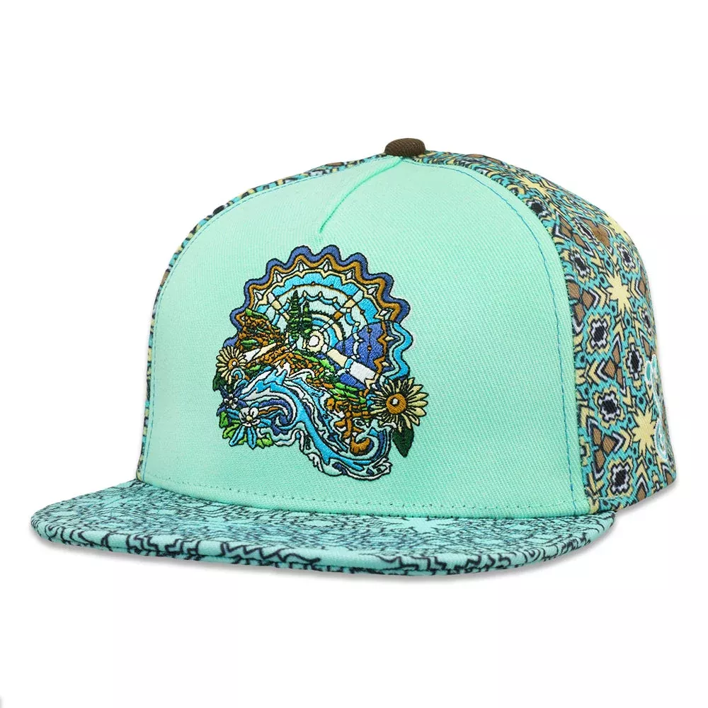 Morgan Mandala Sunshine Daydream Teal Snapback Hat