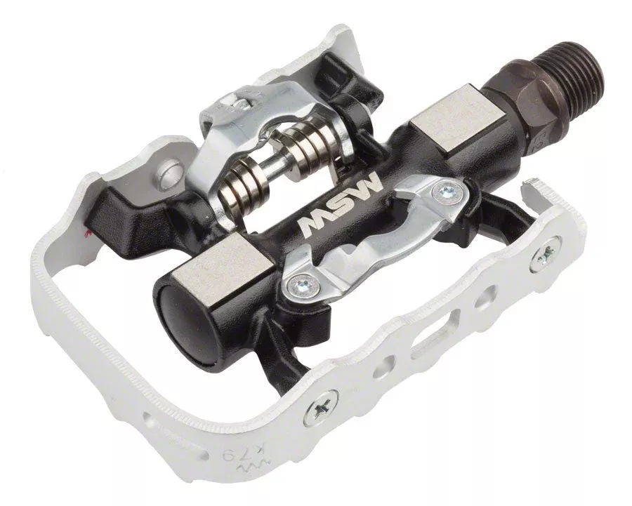 MSW CP-100 Pedals - Single Side Clipless PlatformAluminum9/16" BLK/Silver