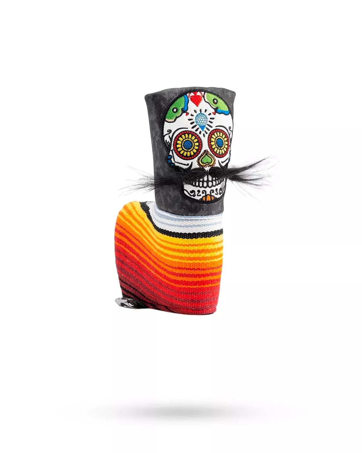 Mustache Sugar Skull - Blade Putter Cover Gray Camo