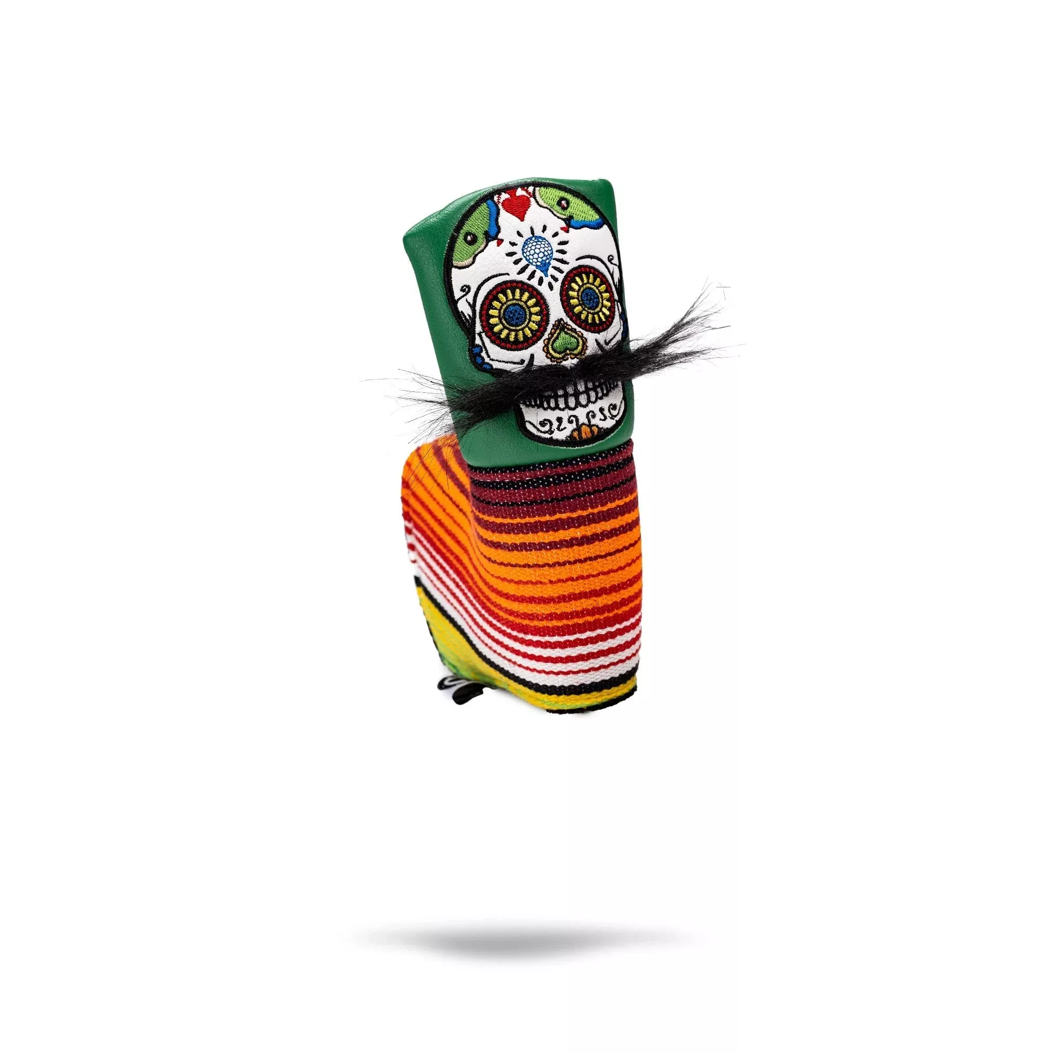 Mustache Sugar Skull - Blade Putter Cover Green