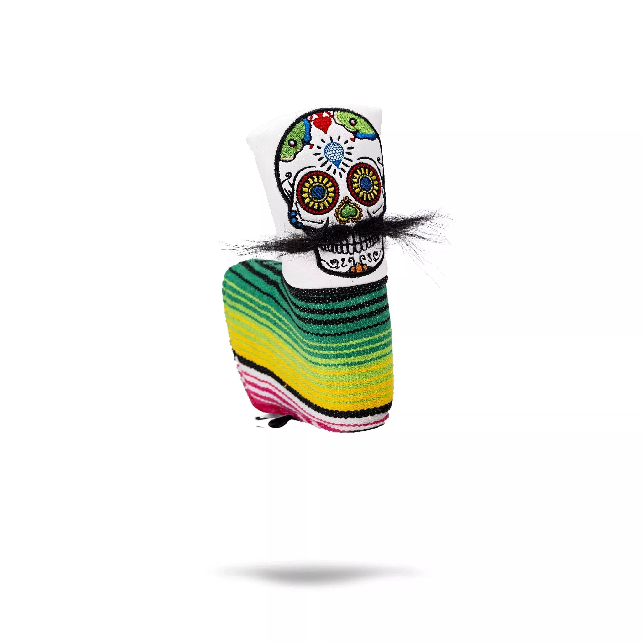 Mustache Sugar Skull - Blade Putter Cover White
