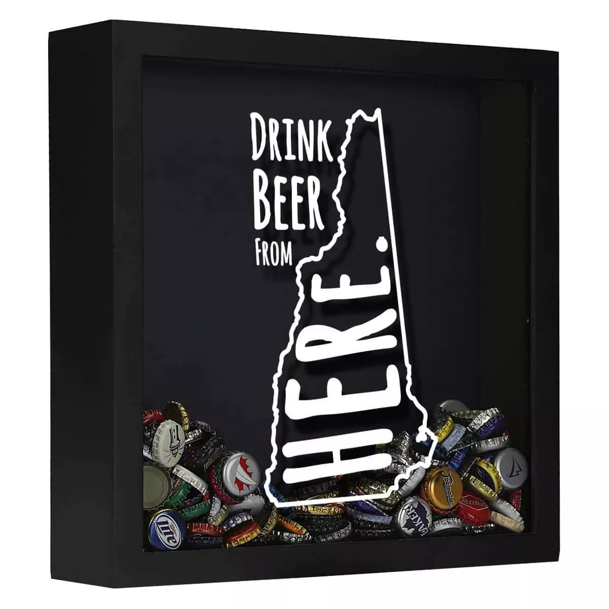 New Hampshire Drink Beer From Here Beer Cap Shadow Box