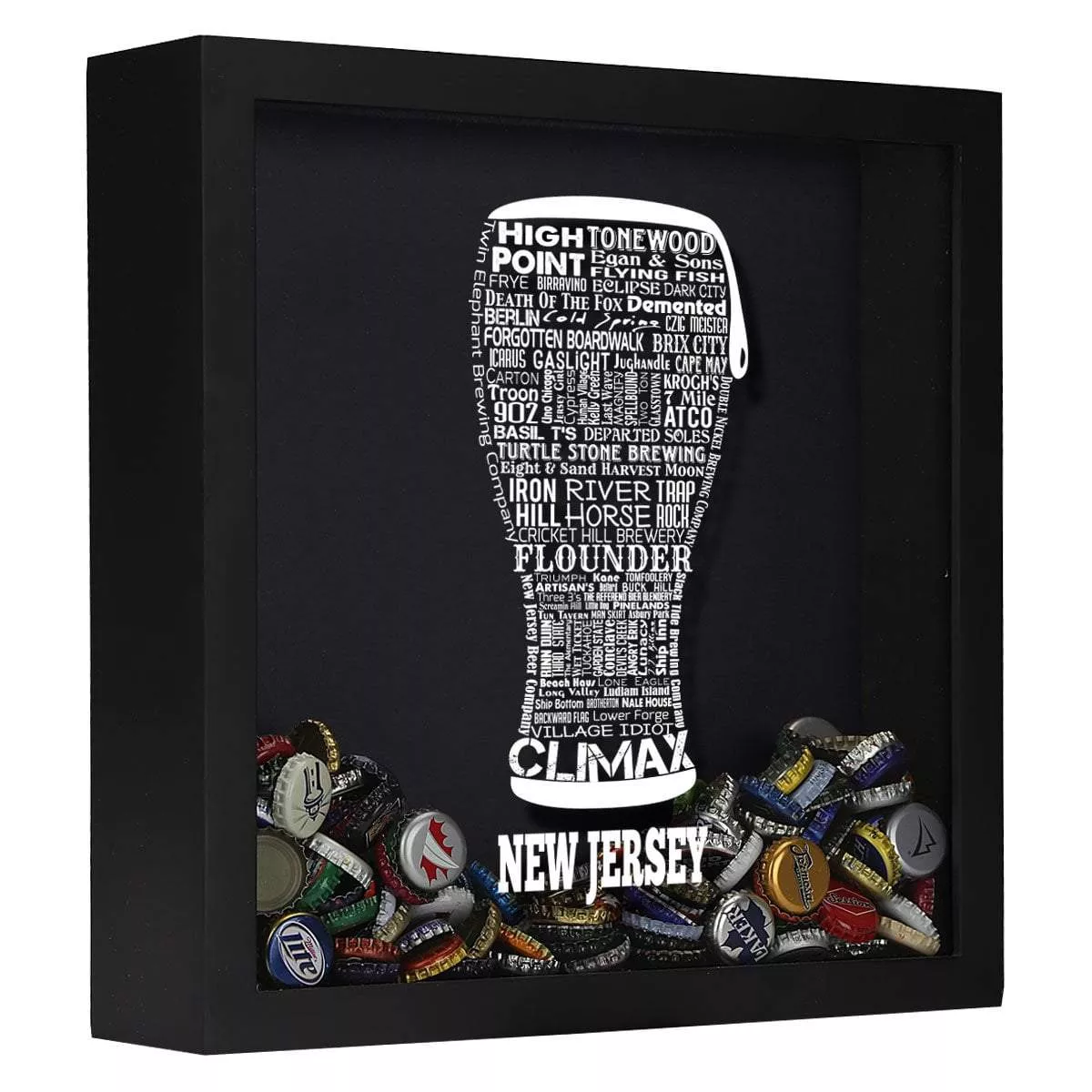 New Jersey Beer Typography Shadow Box