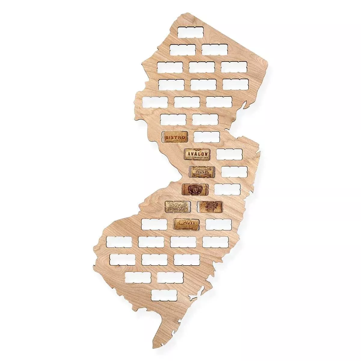 New Jersey Wine Cork Map