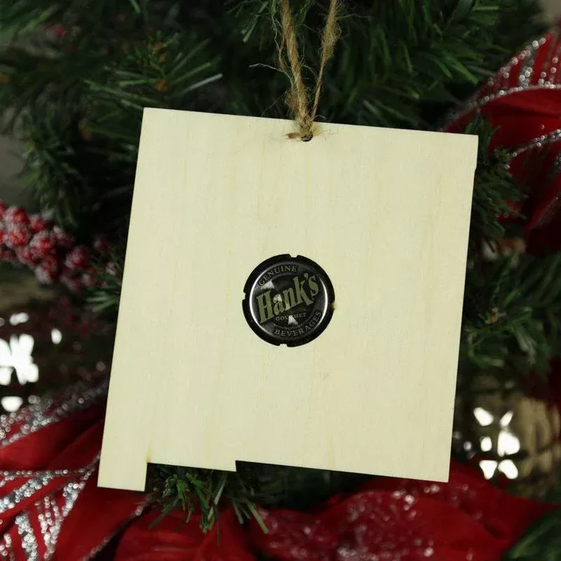 New Mexico Beer Cap Map Ornaments