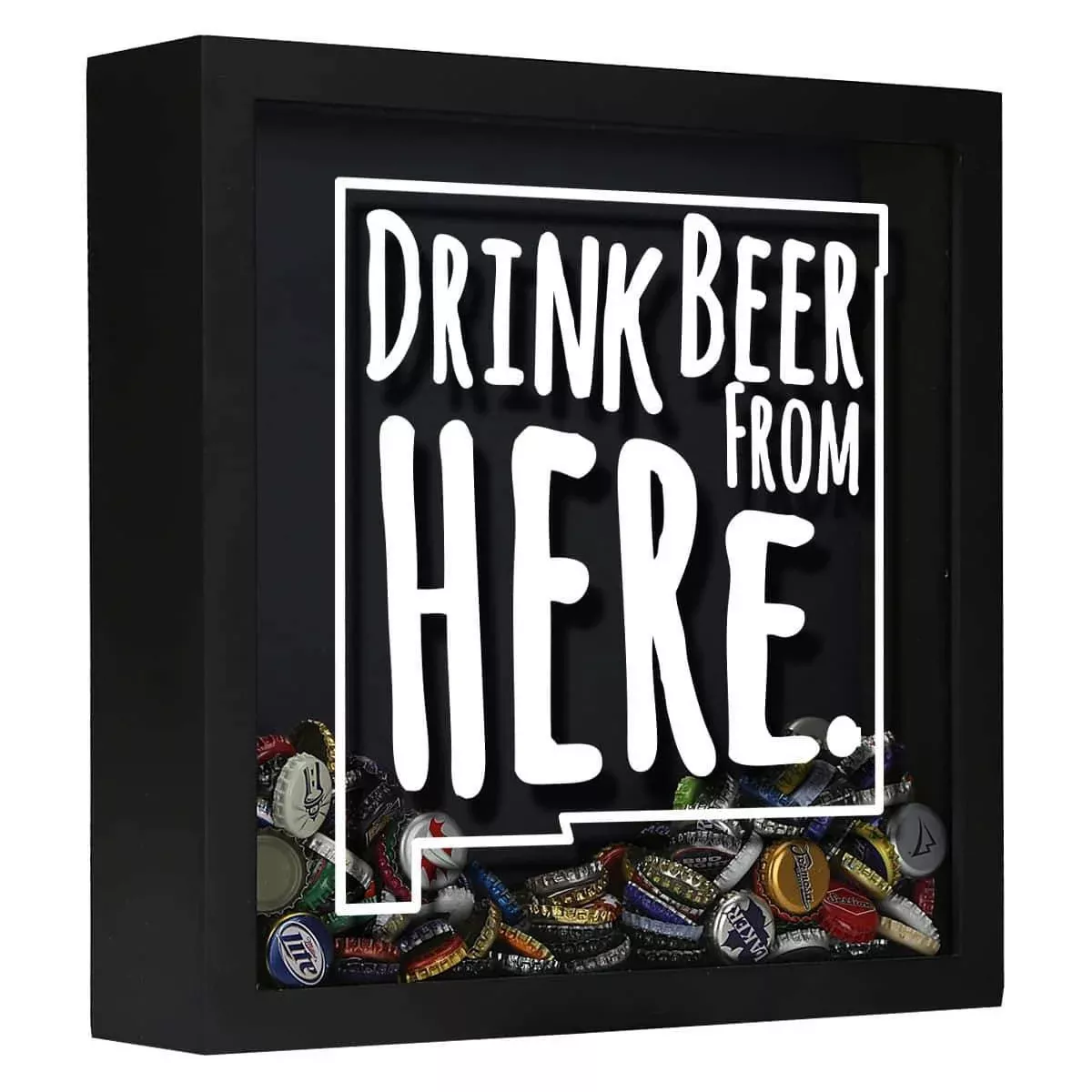 New Mexico Drink Beer From Here Beer Cap Shadow Box