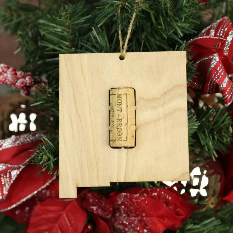 New Mexico Wine Cork Holder Ornaments