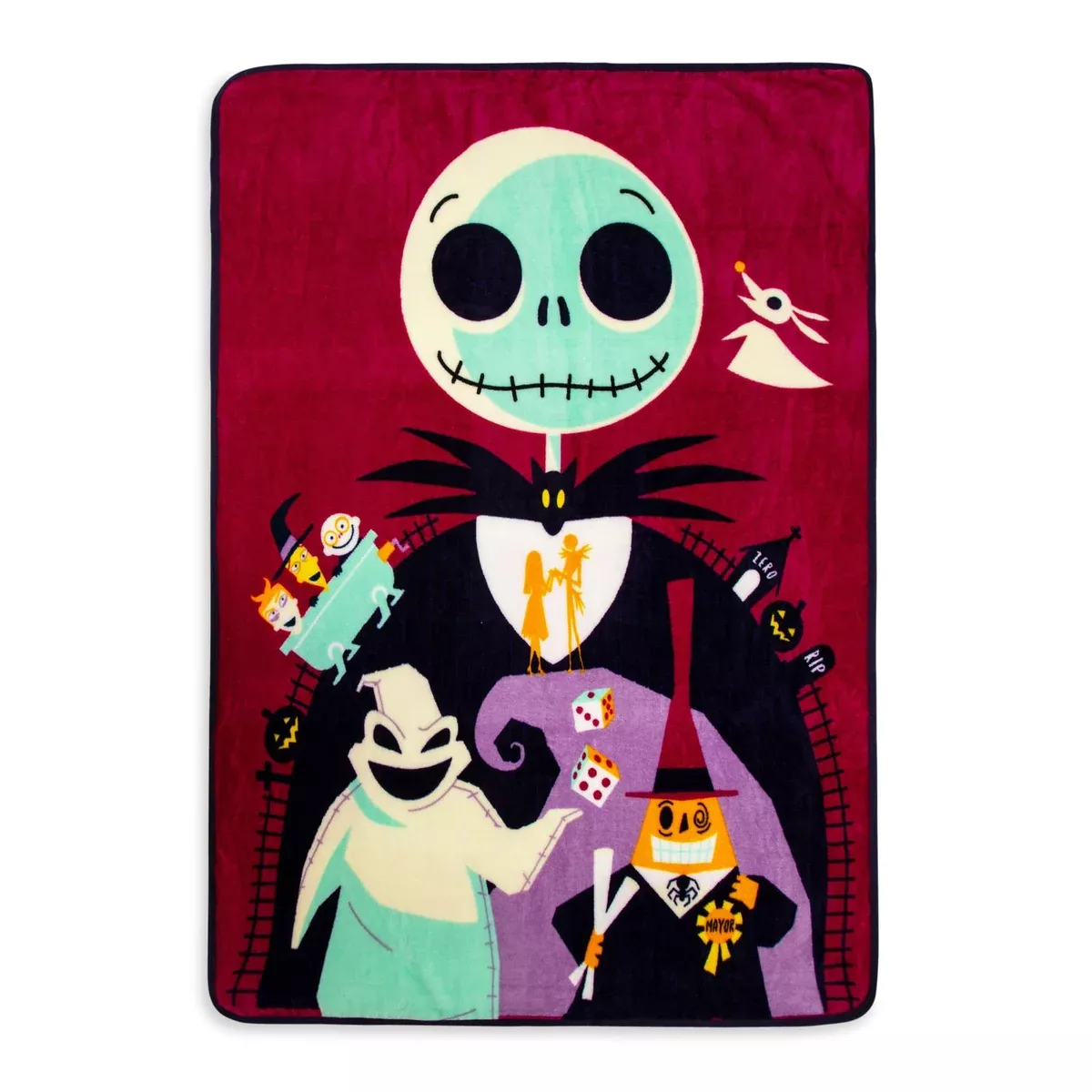 The Nightmare Before Christmas - Psychedelic 46 x 60 Inch Silk Touch Throw Blanket