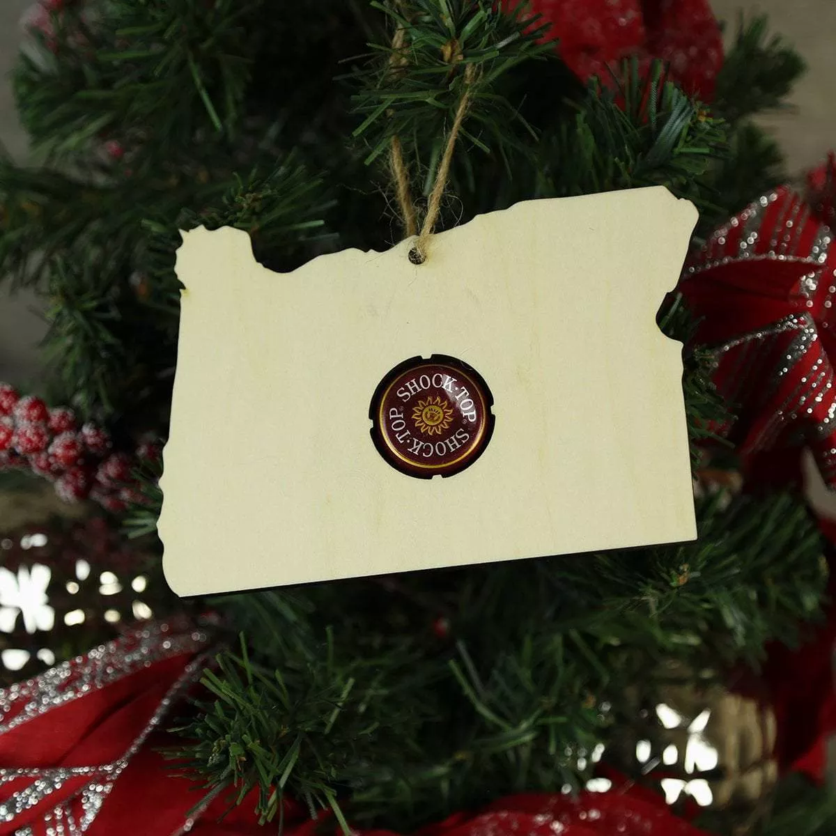Oregon Beer Cap Map Ornaments