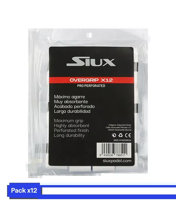 Overgrip Siux Pro perforado White (Pack x12)