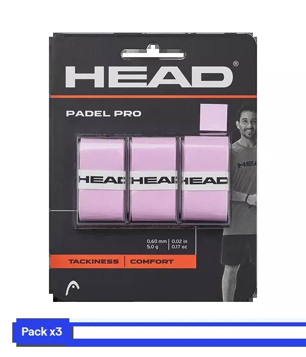 Overgrips HEAD Padel Pro Rosa (Pack x3)