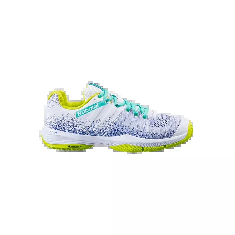 Padel Shoes Babolat Sensa Mujer White/Spring Bud