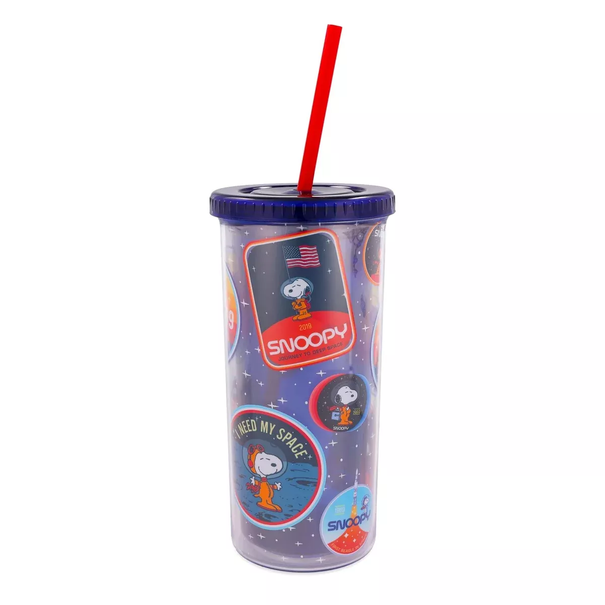 Peanuts - Snoopy Space Explorer 20-Ounce Carnival Cup with Lid and Straw