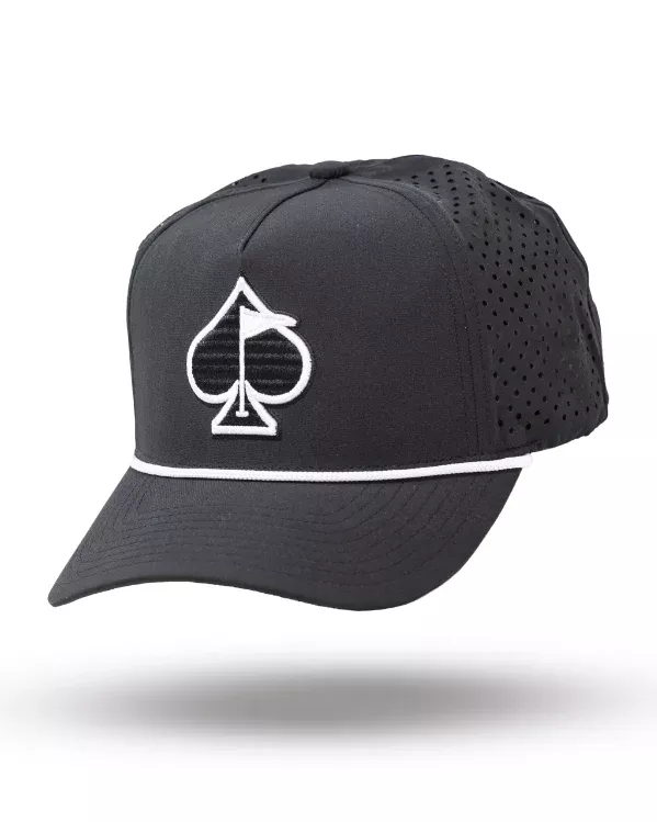 Perforated Rope Hat - Black