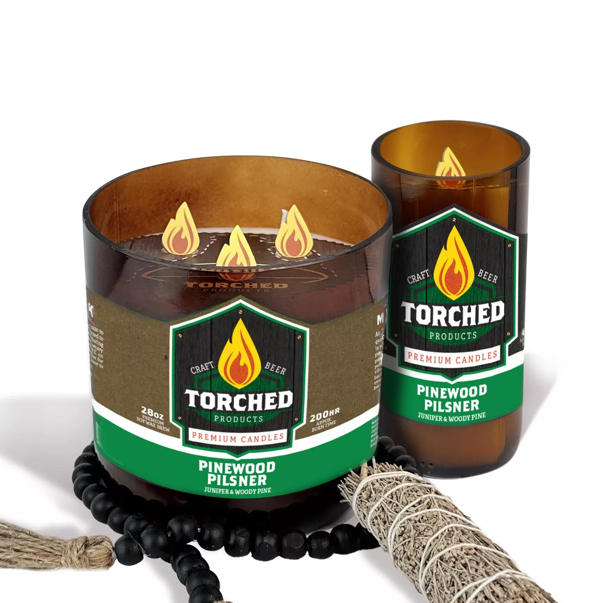 Pinewood Pilsner Beer Candle