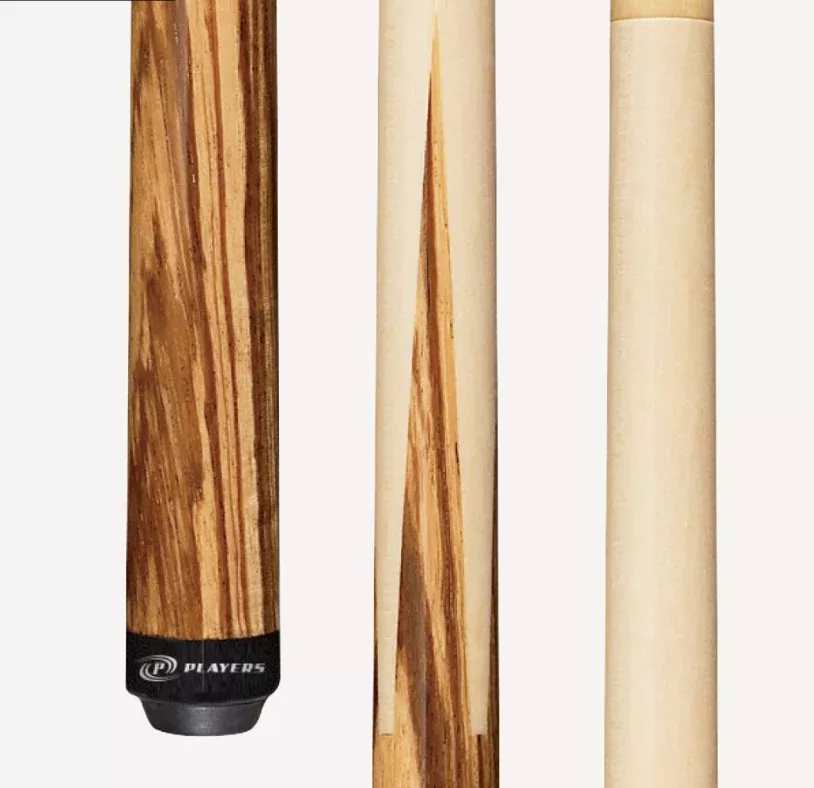 Players Zebrawood Sneaky Pete Wrapless Cue 21oz
