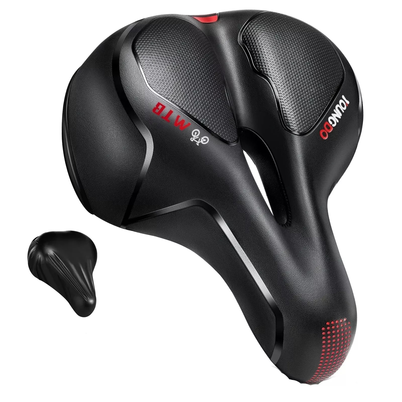 PU Leather Bike Seat with Gel Padding