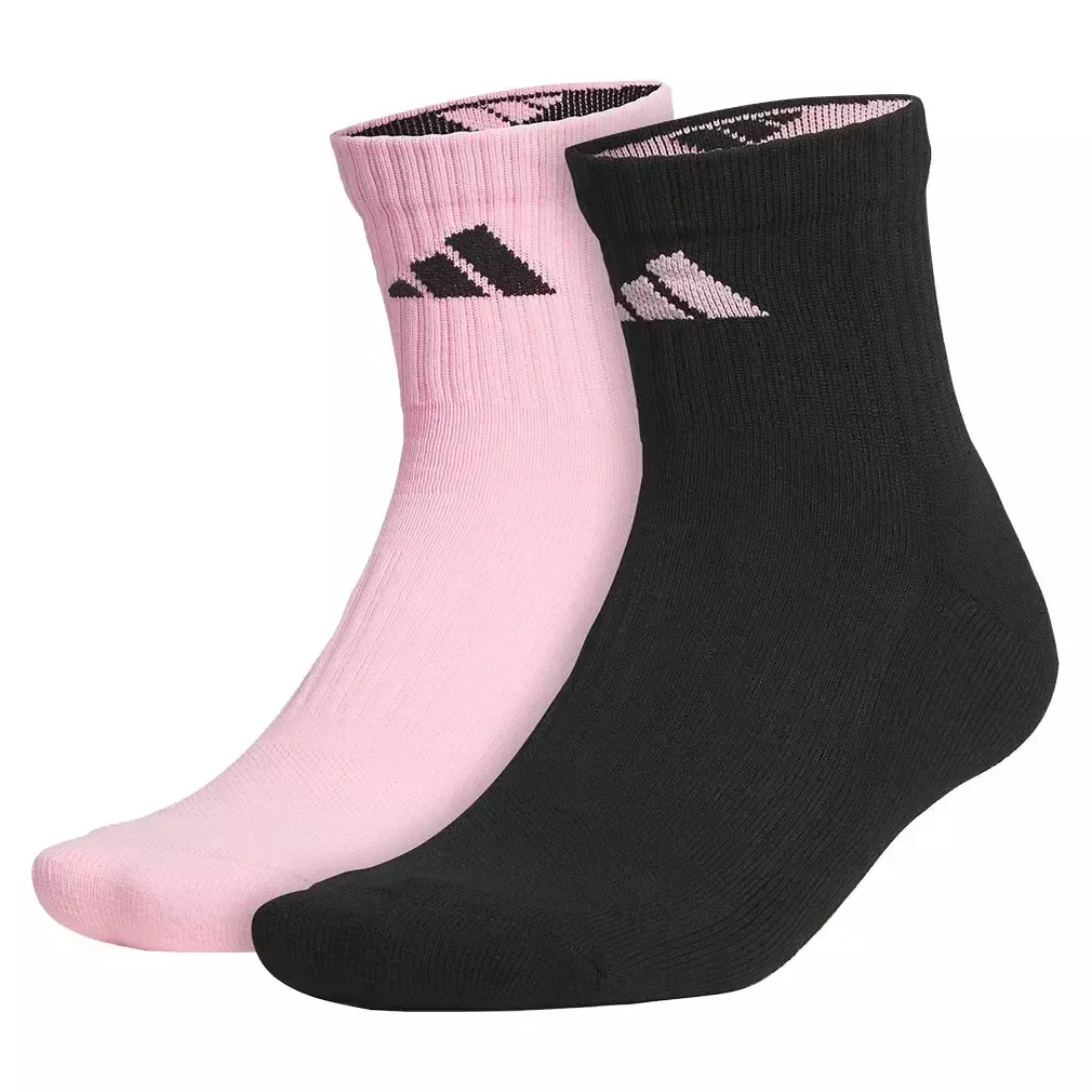 Pure Training 2-Pack High Quarter Socks True Pink and Black