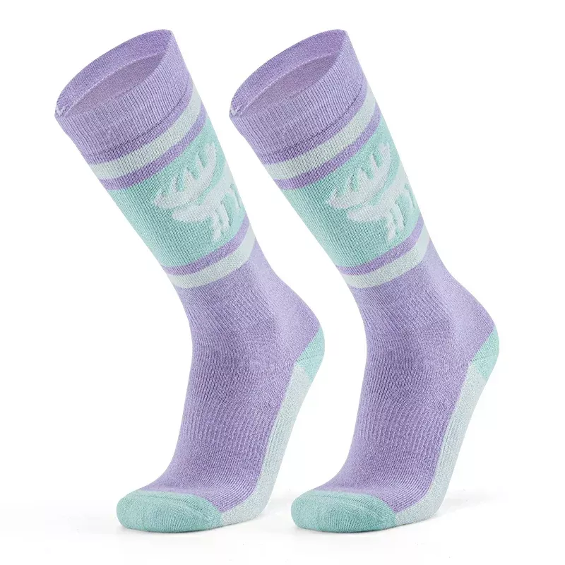Qunature Wool Ski Socks Winter Warmth Shock Absorption for Skiing Comfort