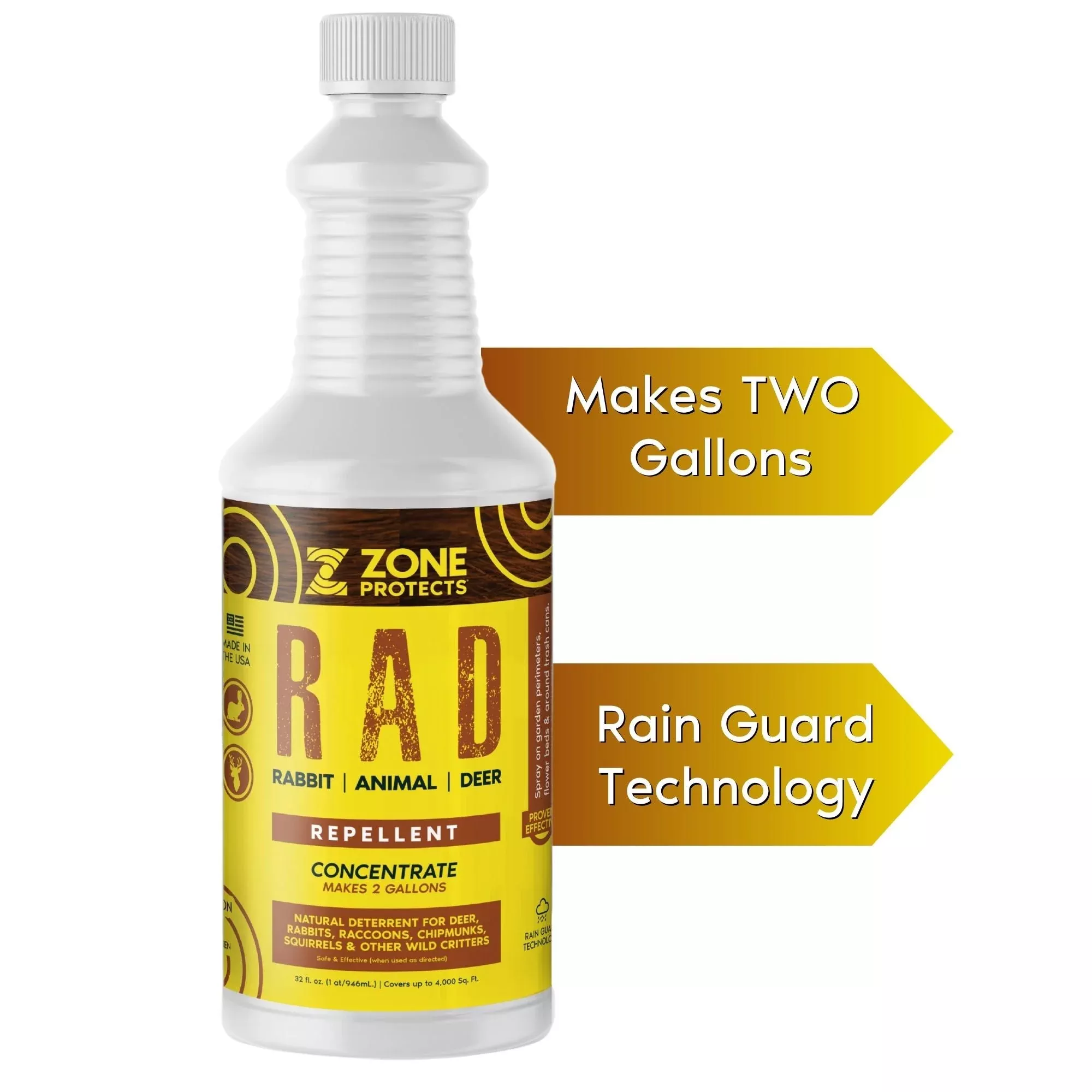 R.A.D.; Rabbit, Animal, Deer Repellent 32oz Concentrate