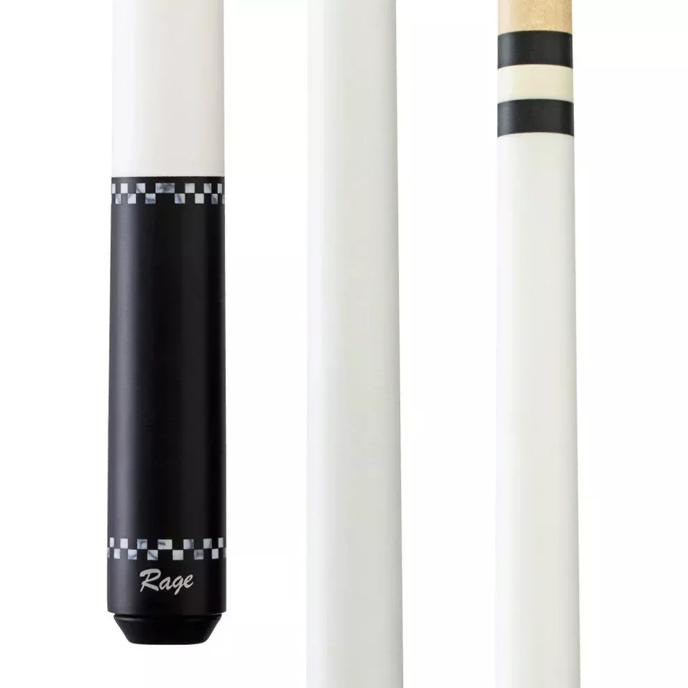Rage White Checkers Wrapless Cue *Discontinued