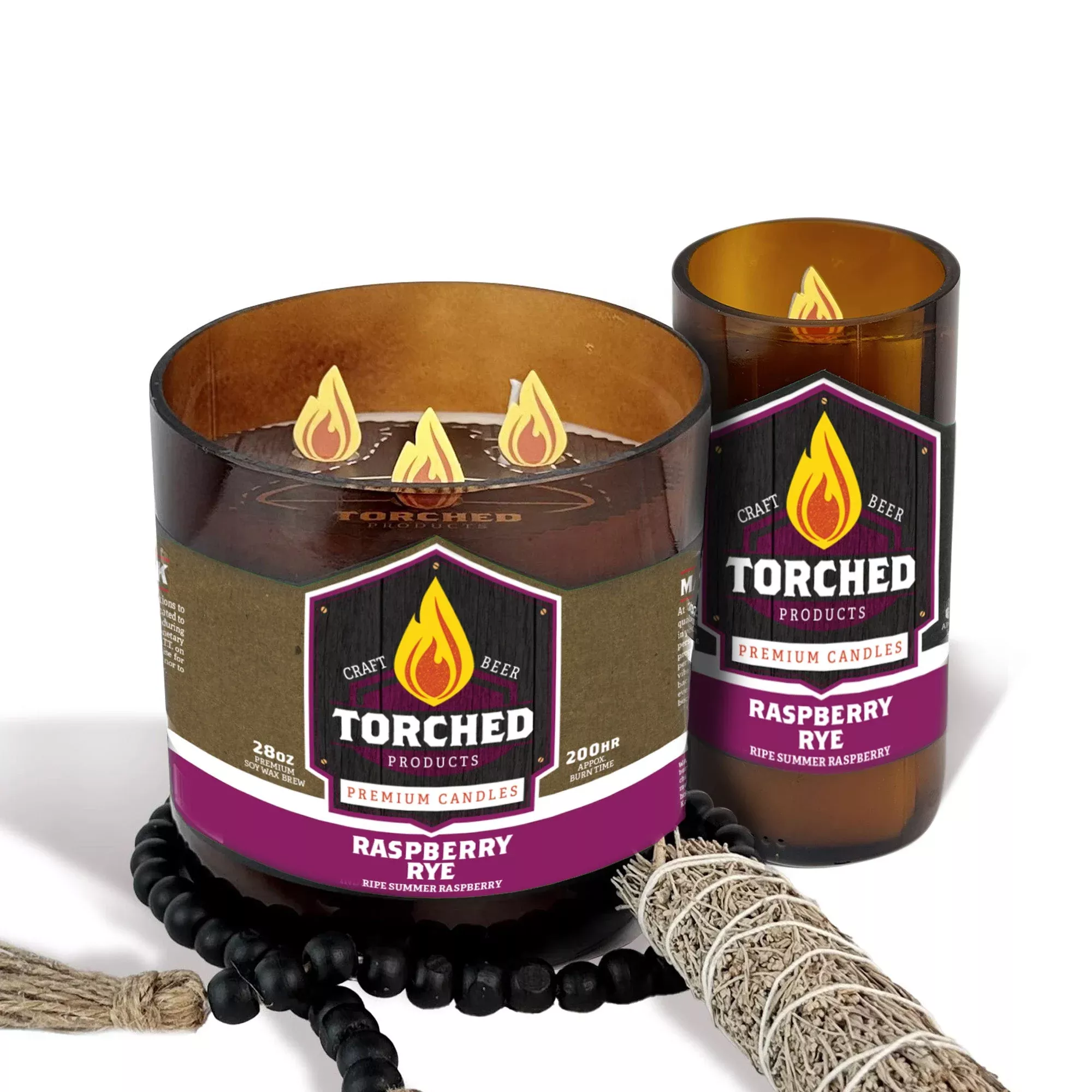 Raspberry Rye Beer Candle