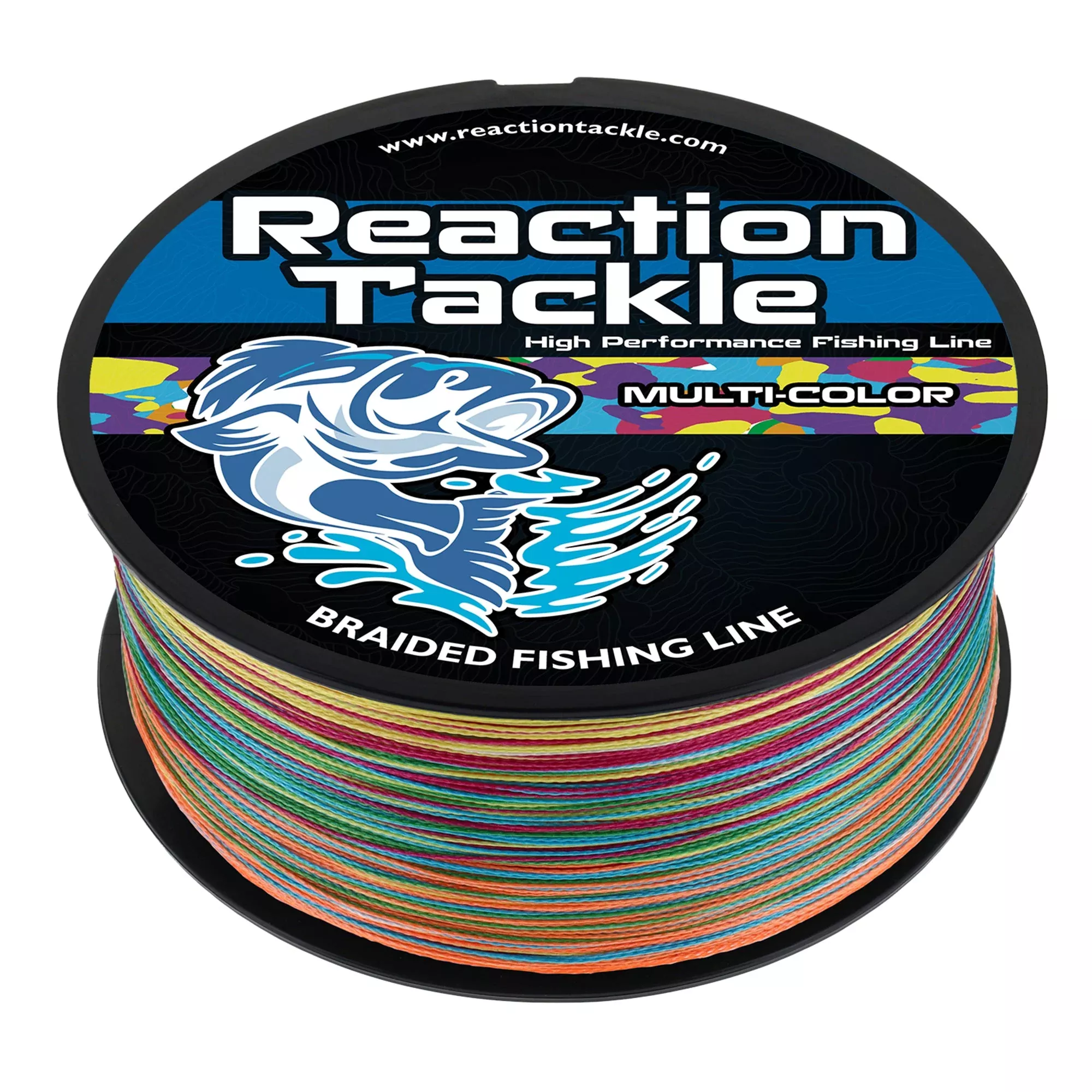 Reaction Tackle Braided Fishing Line - Multi-Color