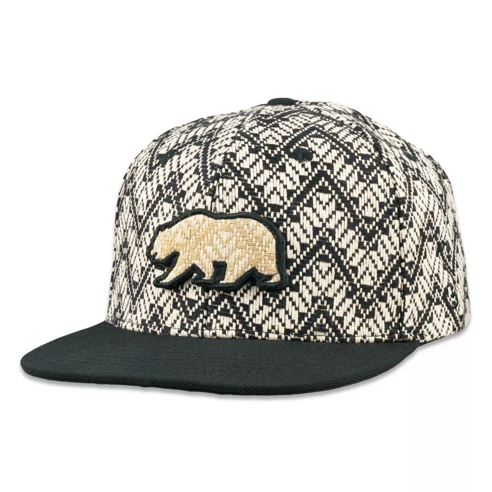 Removable Bear Cub Woven Snapback Hat