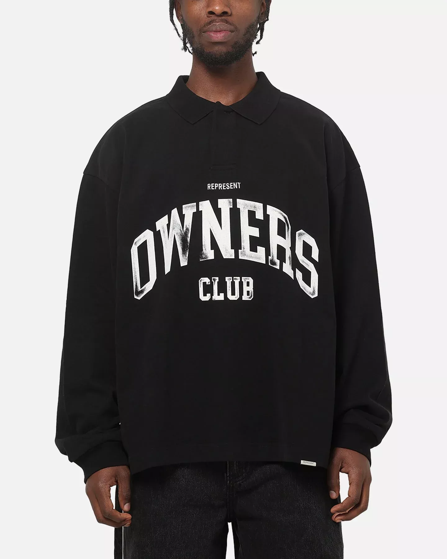 Represent Owners Rugby Top Jet Black