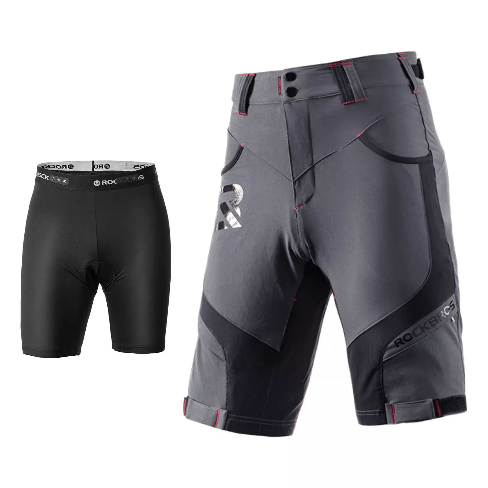 ROCKBROS Men's Cycling Shorts 4D Padded Compression Shorts