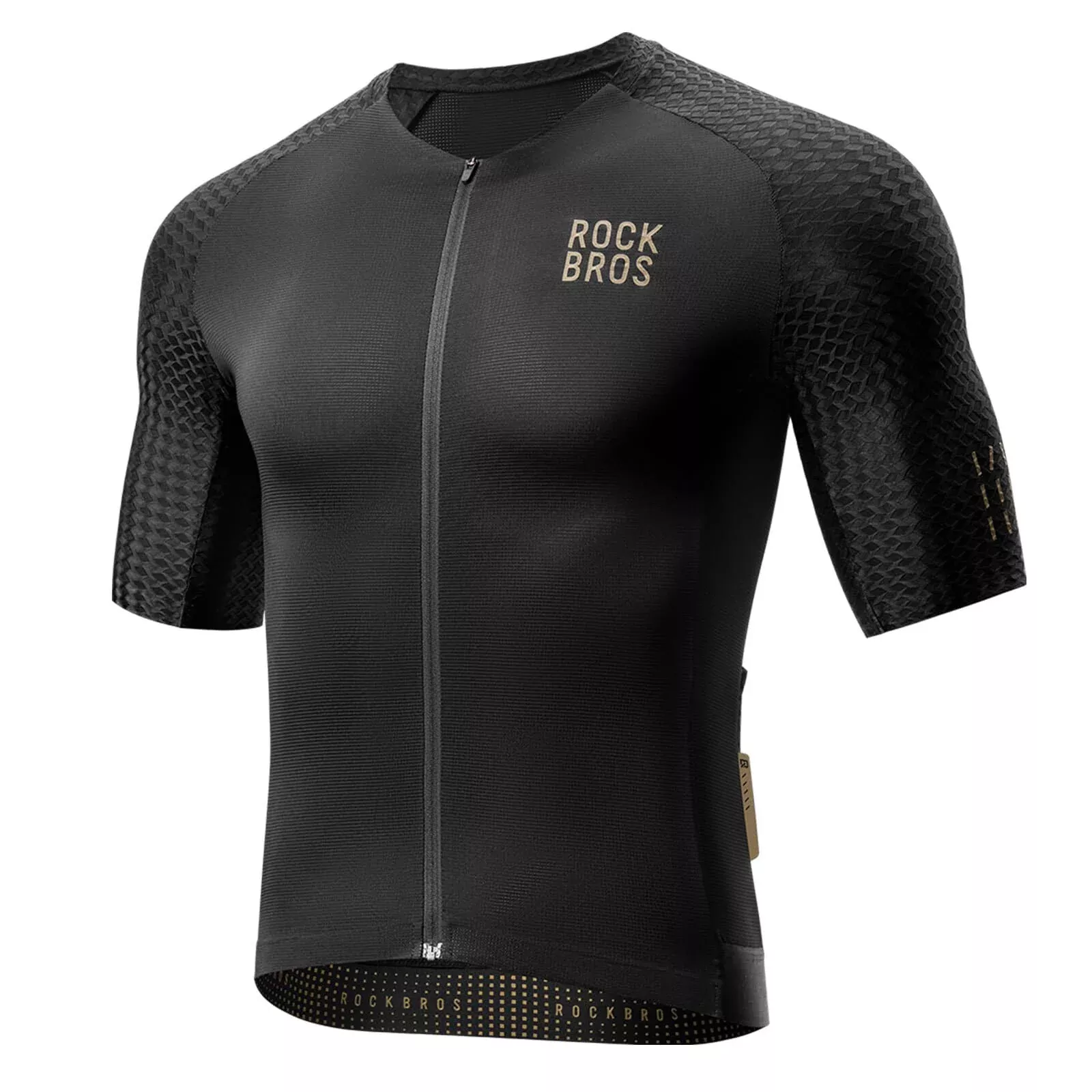 ROCKBROS Men's Short-Sleeve Cycling Jersey Diamond Pattern