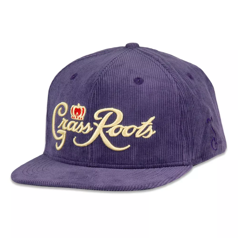 Royal Roots Purple Corduroy Snapback Hat