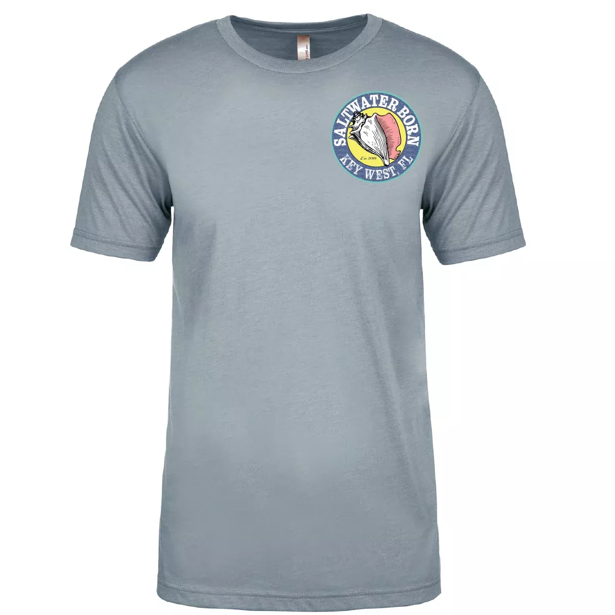Saltwater Born Key West, FL Circle Logo Soft Tee