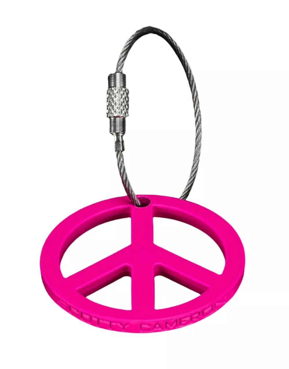 Scotty Cameron Pink Peace Sign Key (Fob) Chain