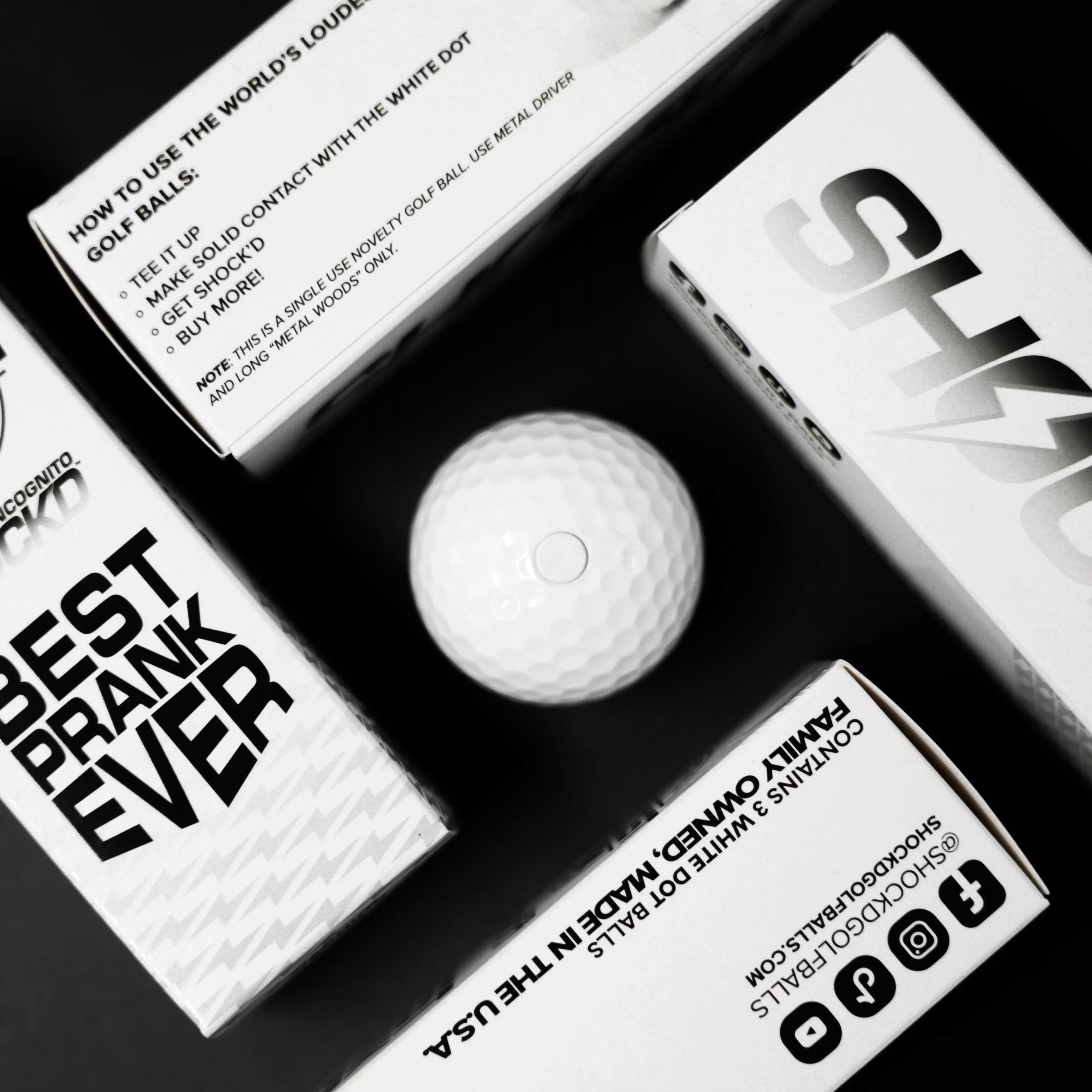 SHOCK'D Golf Balls - Incognito