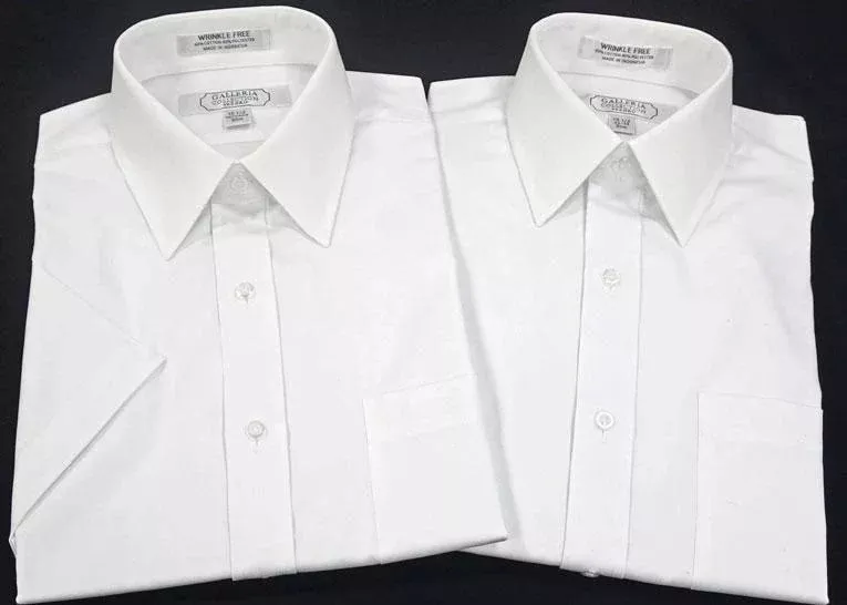 Slim Fit Short Sleeve White Shirt
