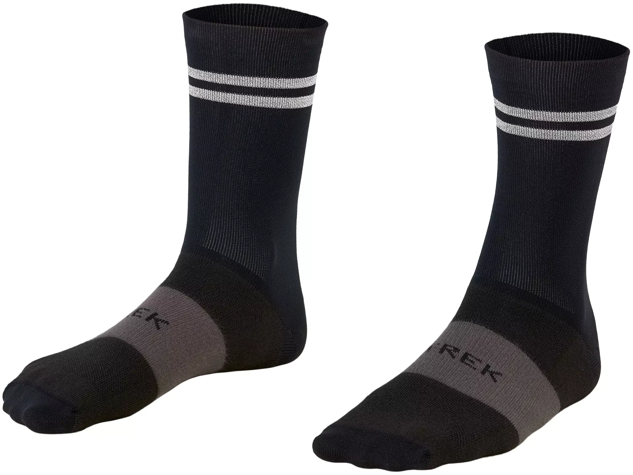 Sock Trek Race Reflective Crew Small (35-38) Black