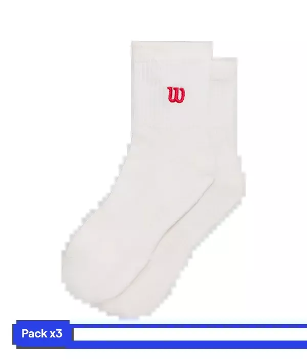 Socks Wilson Quarter Top Bright White (Pack x3) 2025