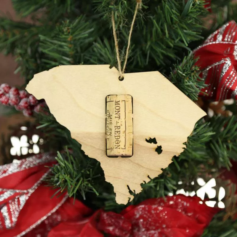 South Carolina Wine Cork Holder Ornaments