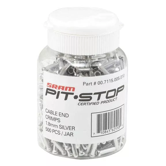 SRAM Cable Crimps Brake 1.8mm Silver 500/Count