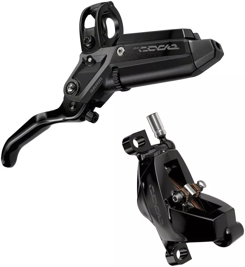 SRAM Code Silver Stealth Disc Brake Lever - Front Post Mount 4-Piston Aluminum Lever SS Hardware BLK C1