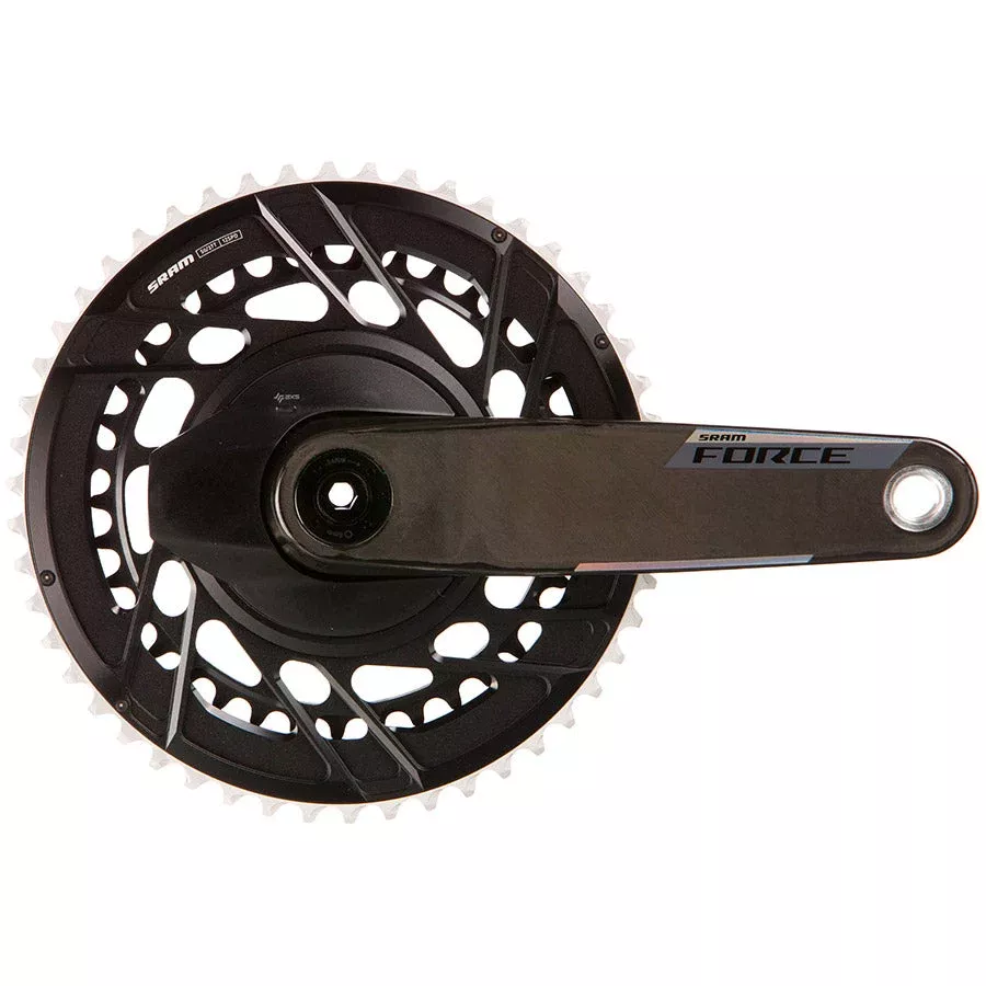 SRAM Force 2x Powermeter E1 Power Meter Crankset Speed: 12 Spindle: 28.99mm BCD: Thread Mount 50/37 DUB 160mm Black Road
