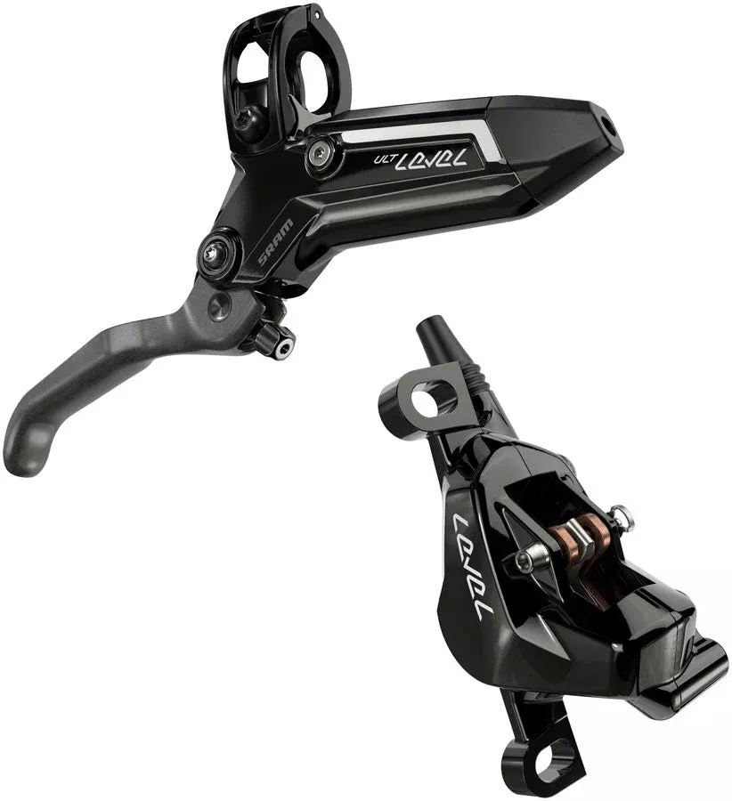 SRAM Level Ultimate Stealth Disc Brake Lever - Front Post Mount 2-Piston Carbon Lever Titanium Hardware Gloss BLK C1