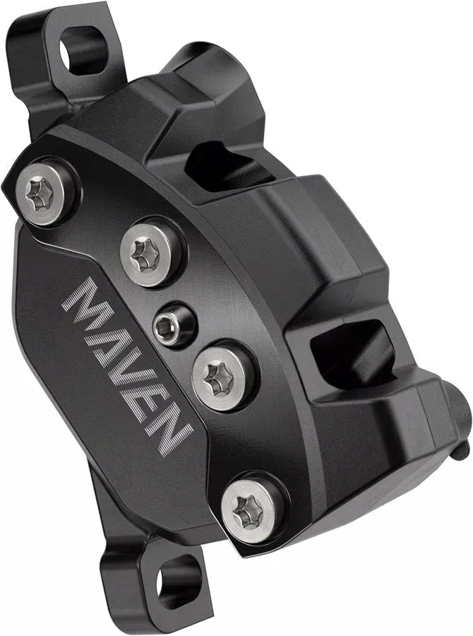 SRAM Maven Silver Disc Brake Caliper Assembly - Front/Rear Post Mount 4-Piston BLK A1