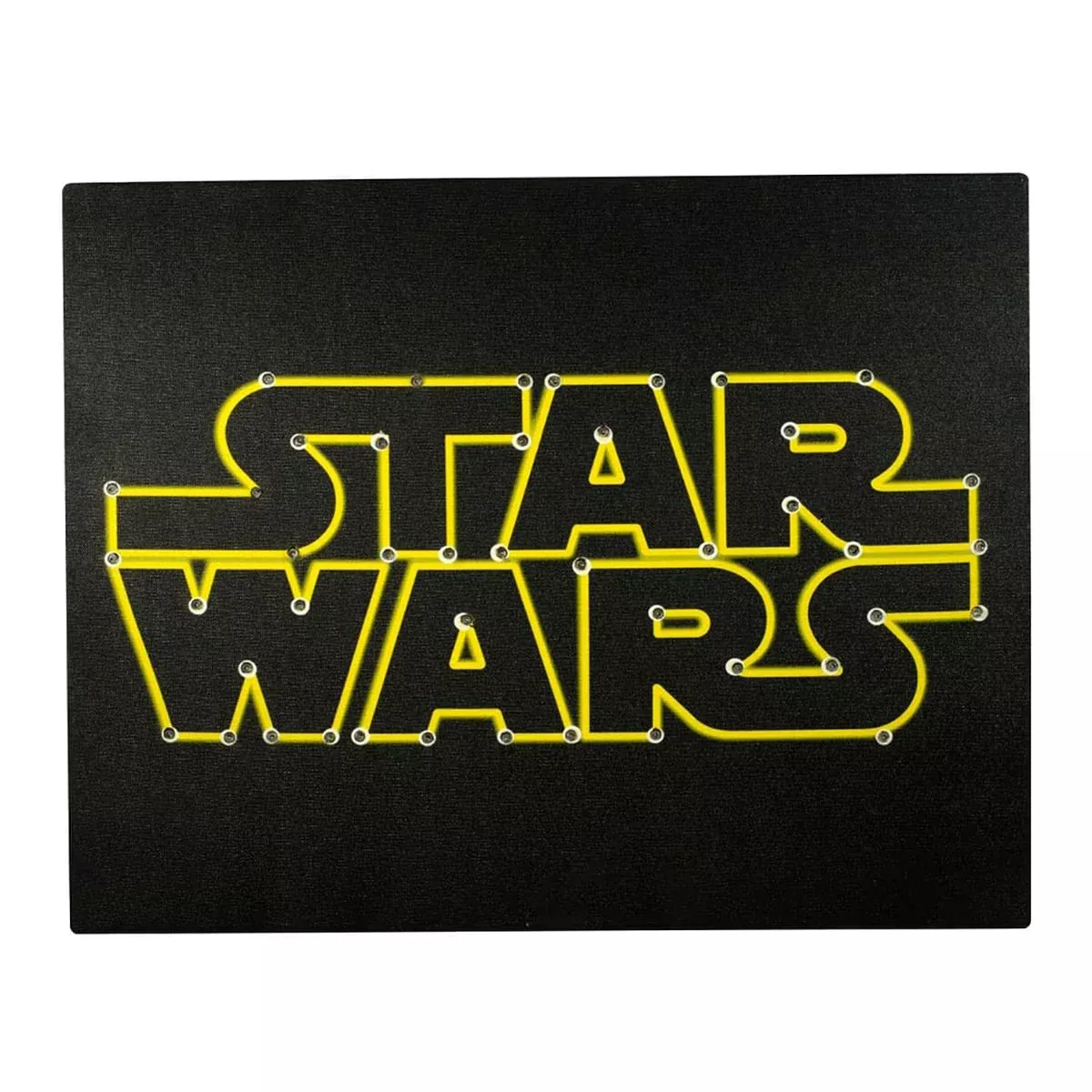 Star Wars Logo Light Up 16 x 20 Inch Black Wall Canvas